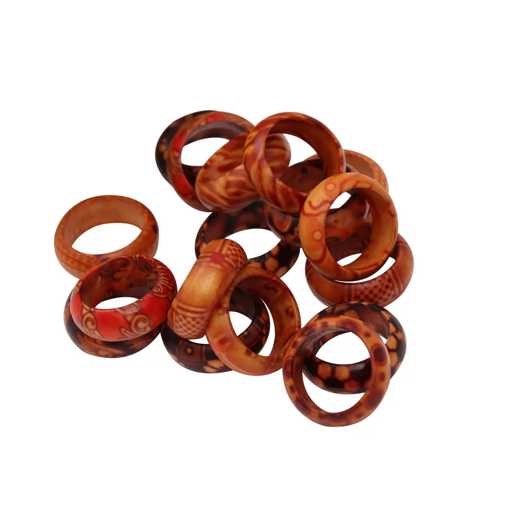 50Pcs Men`s Wood Ring Center Wedding Band Diameter 16mm 17mm 18mm 19mm