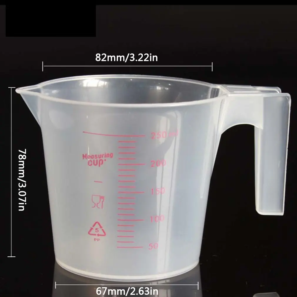 Бытовой Дозирующий стаканчик 250 мл пластиковый мерный стаканчик для жидкостей 1 стаканчик со шкалой Diy инструмент для выпечки