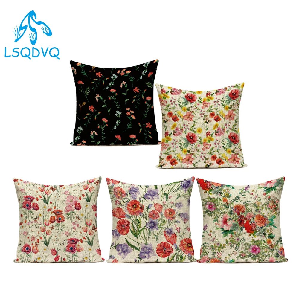 Decorativepillows чехол с цветочным принтом диван-Подушка Дом Декор для дома Чехол