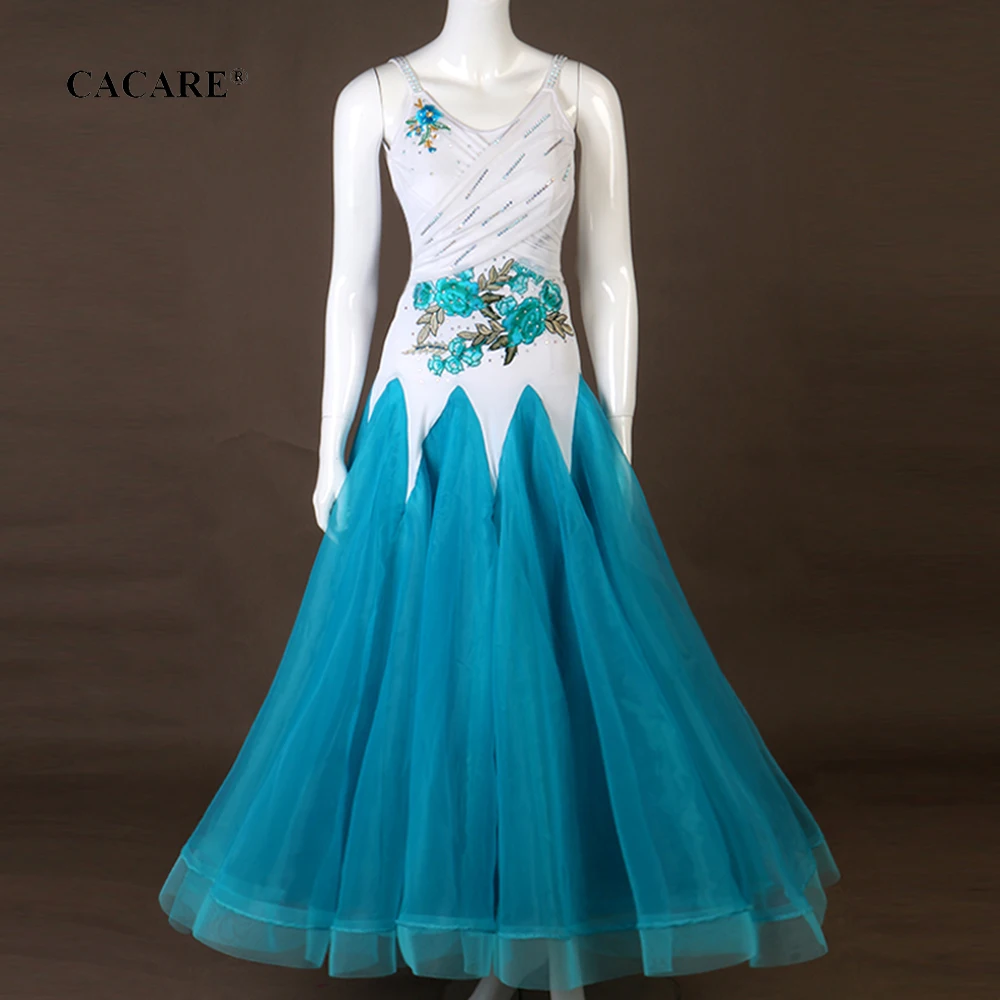 

Waltz Dress Ballroom Dance Competition Dresses Flamenco Standard Dancing Wear Clothes Women Latina Customize D0706 Big Hem