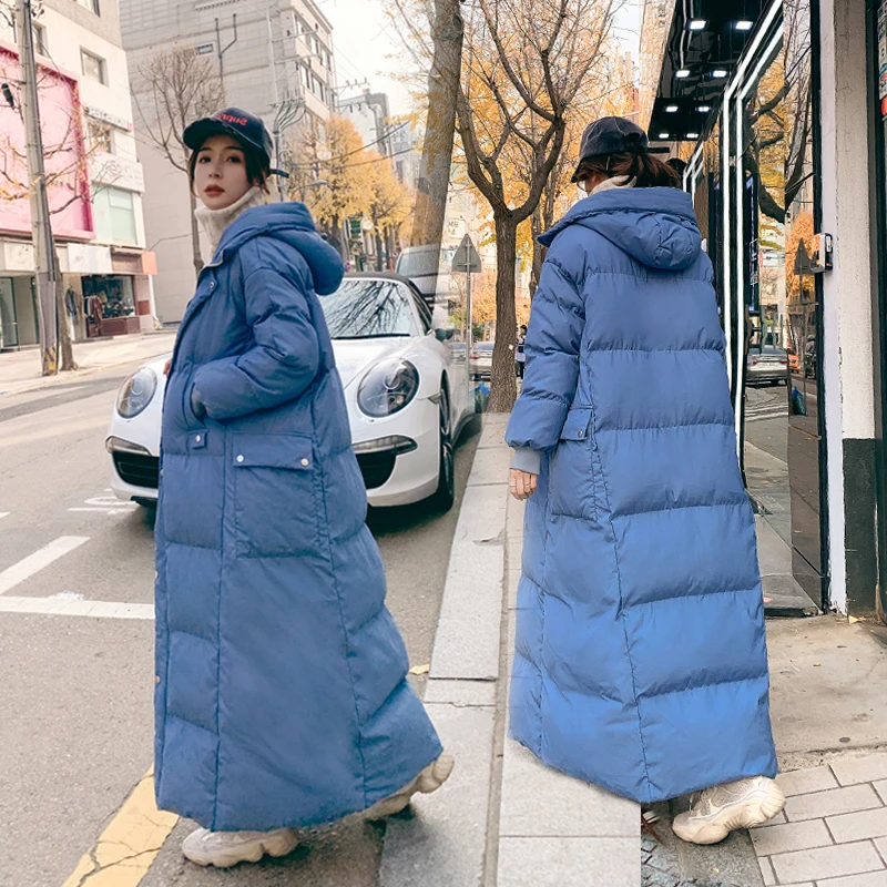 

Factory direct ladies jacket winter down jacket fashion jacket women hooded warm long plus down jacket women's Parker coat