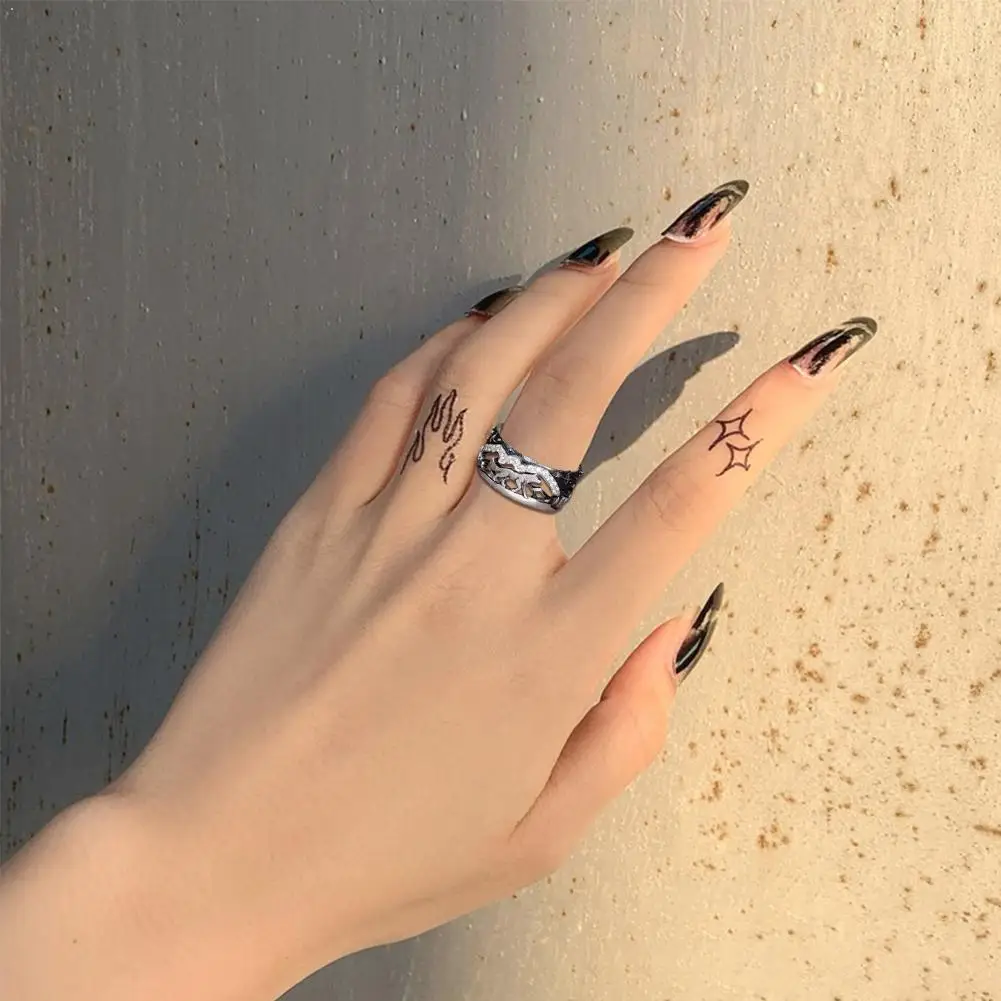

1pc Couple Ring Wolf Pattern Starry Sky Galaxy Retro Jewelry Ring Looking Eternity Couple Gift For True Love Ring I6T1