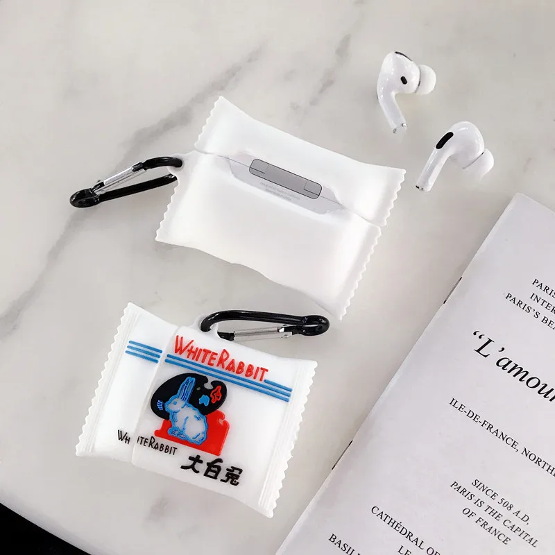 Чехол для мини наушников Airpods Pro мягкий силиконовый чехол с милым мультяшным