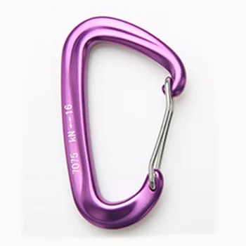 

Caving Carabiner Lightweight Aviation aluminum D-type Wiregate Locking Spring
