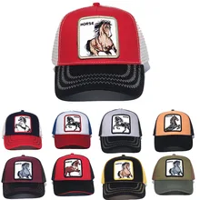 Мужские новые бейсбольные шапки с вышивкой животных, высокое качество, удобные, дышащие, регулируемые, женские, универсальные крышки для мужчин