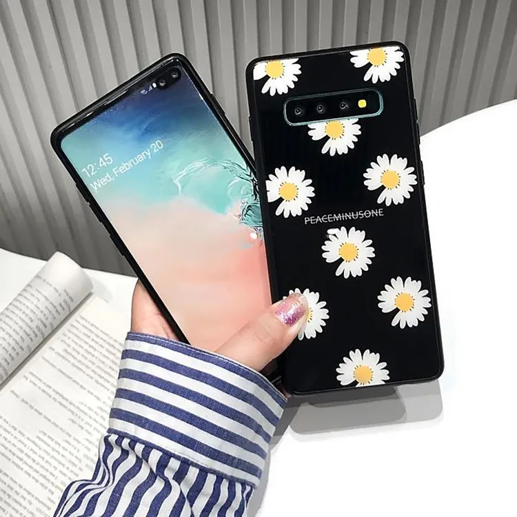 Для samsung Примечание 10 S10 плюс S10 Lite S9 S8 Note 9 Note 8 A20 A30 A40 A50 M10 M20 M30 белая Маргаритка Твердый защитный чехол