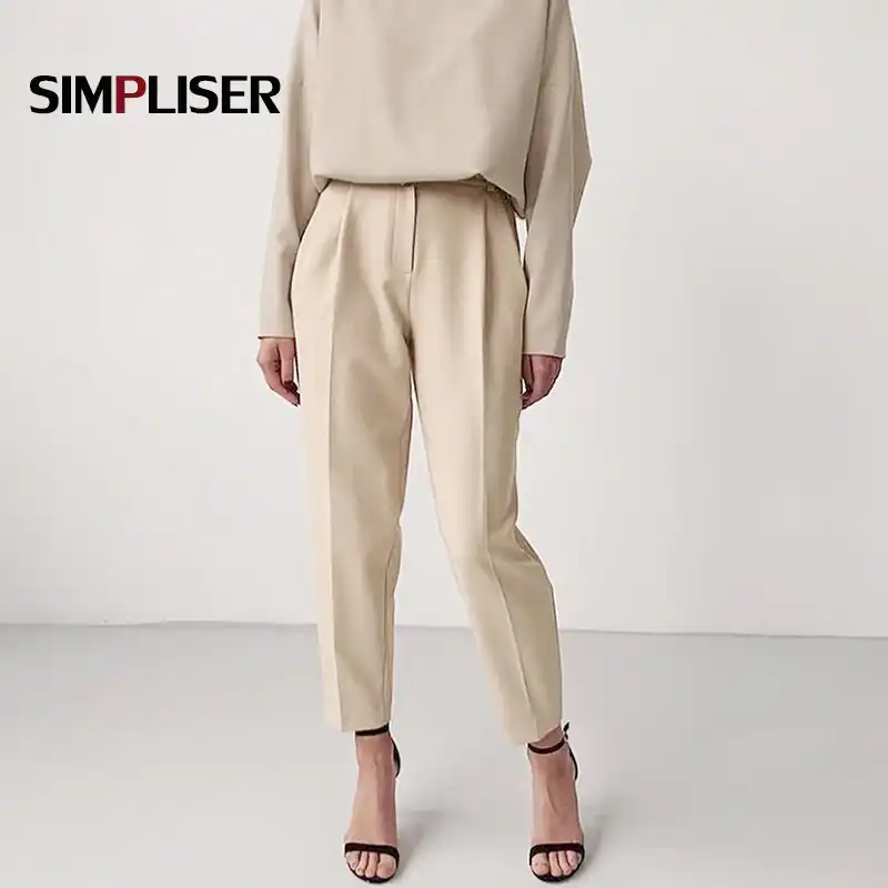 work trousers high waisted