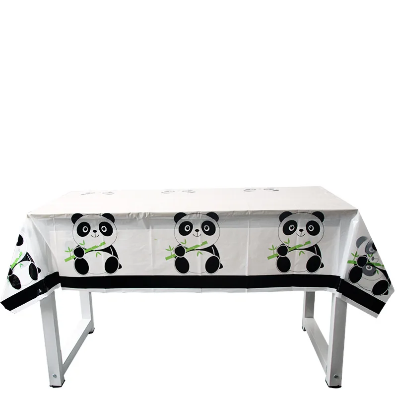 

1pcs 108*180cm lovely panda Plastic Table Cloth TableCloth Cover Party Decoration for Kids Birthday Party Decoration Supplies
