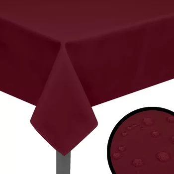 

Tablecloths 5 pcs Burgundy Water Repellent Tablecloth Red Tablecloth Waterproof Table Setting for Christmas 6 Sizes