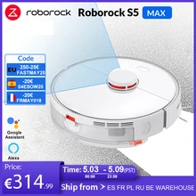 Roborock S5 Max robotlu süpürge akıllı süpürme temizleme elektrikli paspas yükseltme S50 S55 ev halı toz robotik toplayıcı