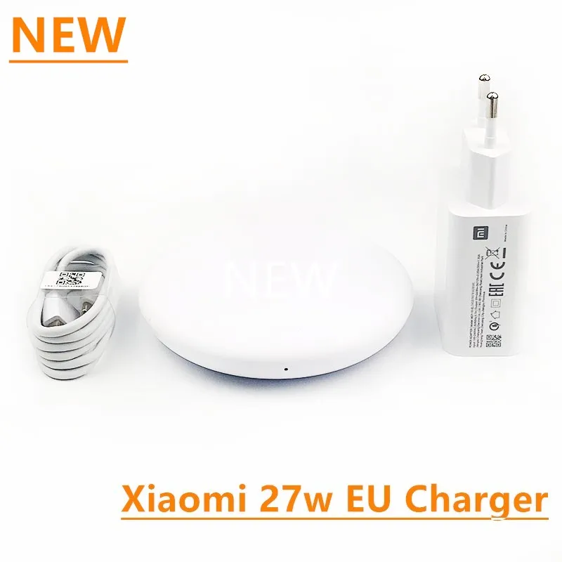 EU wireless charger Оригинальное Беспроводное зарядное устройство xiaomi 20 Вт макс 27 Вт Зарядное устройство адаптер для xiaomi Mi8 9 Mi9 pro 5G Mix 2s 3s iPhone 8 X XS XR XS MAX 11 MAX - Тип штекера: EU wireless charger