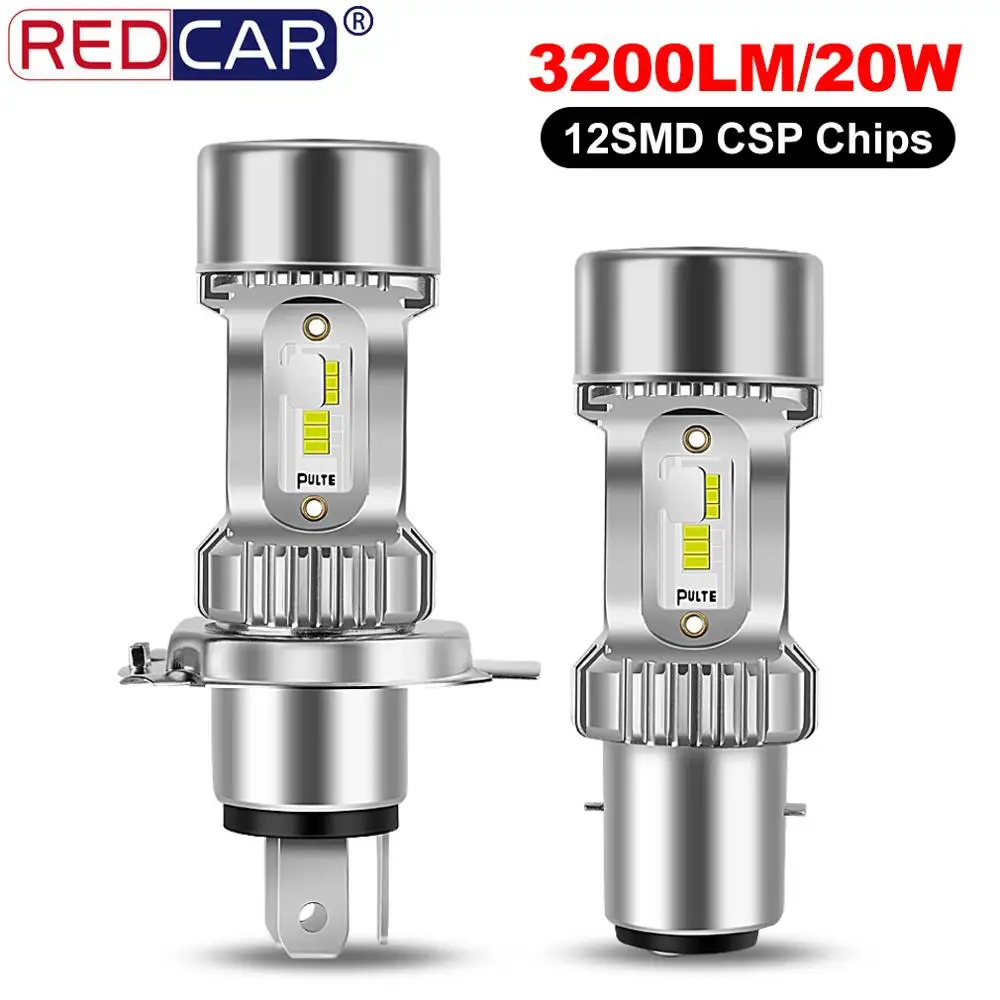 1:1 фара для мотоцикла H4 BA20D HS1 P43t светодиодный фонарь 3200LM 20 Вт 12SMD супер яркие чипы