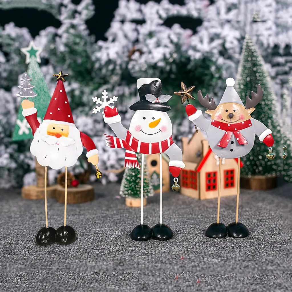 

New Mini Cute Christmas Decoration 1PC Christmas Wrought Iron Home Decor Christmas Gift Christmas cartoon doll style #15