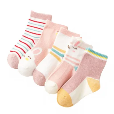 VIDMID Baby Girls Socks Spring Summer Cotton Newborn Baby Socks Baby clothes Kids Socks for 1-9 year Children Boys Socks 4122 01 - Цвет: as photo