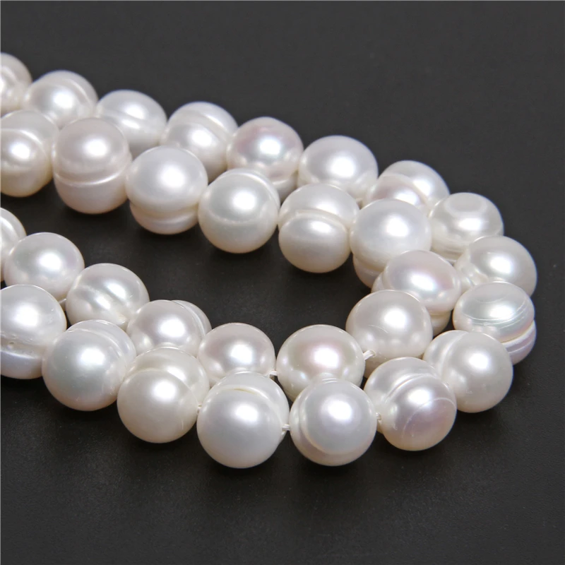 7-9mm Natural Green BAROQUE Pearl Loose Beads for Jewelry Making DIY Strands 14" 