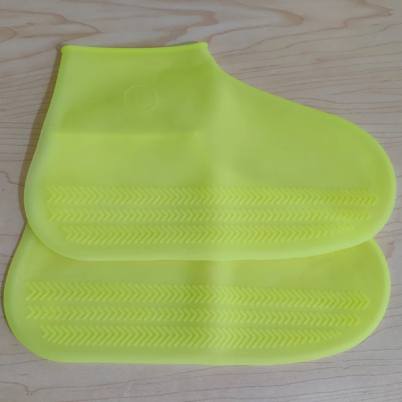 1 пара силиконовые водонепроницаемые бахилы прочные уличные непромокаемые походные противоскользящие бахилы для обуви аксессуары для дома прибор - Цвет: Цвет: желтый