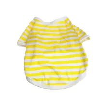 Модная Повседневная весенне-летняя желтая одежда для любимца Мишка, полосатая рубашка для собак, товары для собак, кошек