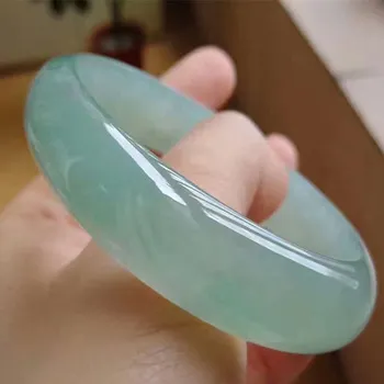 

Zheru jewelry natural Burmese jade 54-64mm light-colored bracelet, elegant princess jewelry, best gift