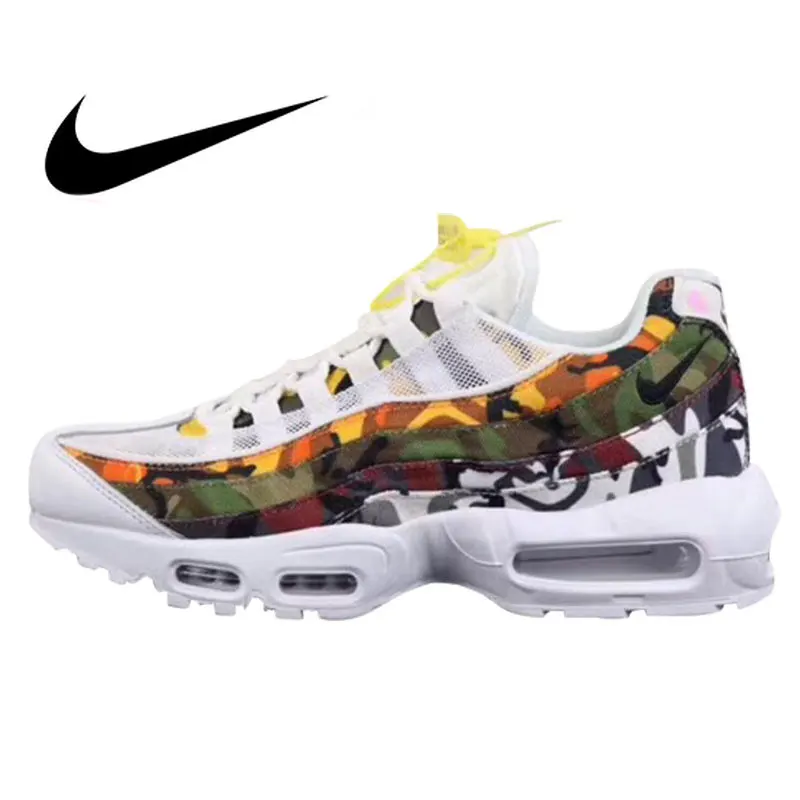 Оригинальные подлинные мужские кроссовки для бега Nike Air Max 95, Модные дышащие Дизайнерские кроссовки для бега на открытом воздухе AR4473 - Цвет: AR4473-100