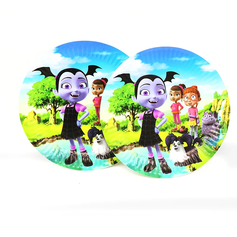 Vampirina вечерние украшения детский душ вечерние поставки Vampirina одноразовые тарелки салфетки для стаканчиков баннеры выбросы