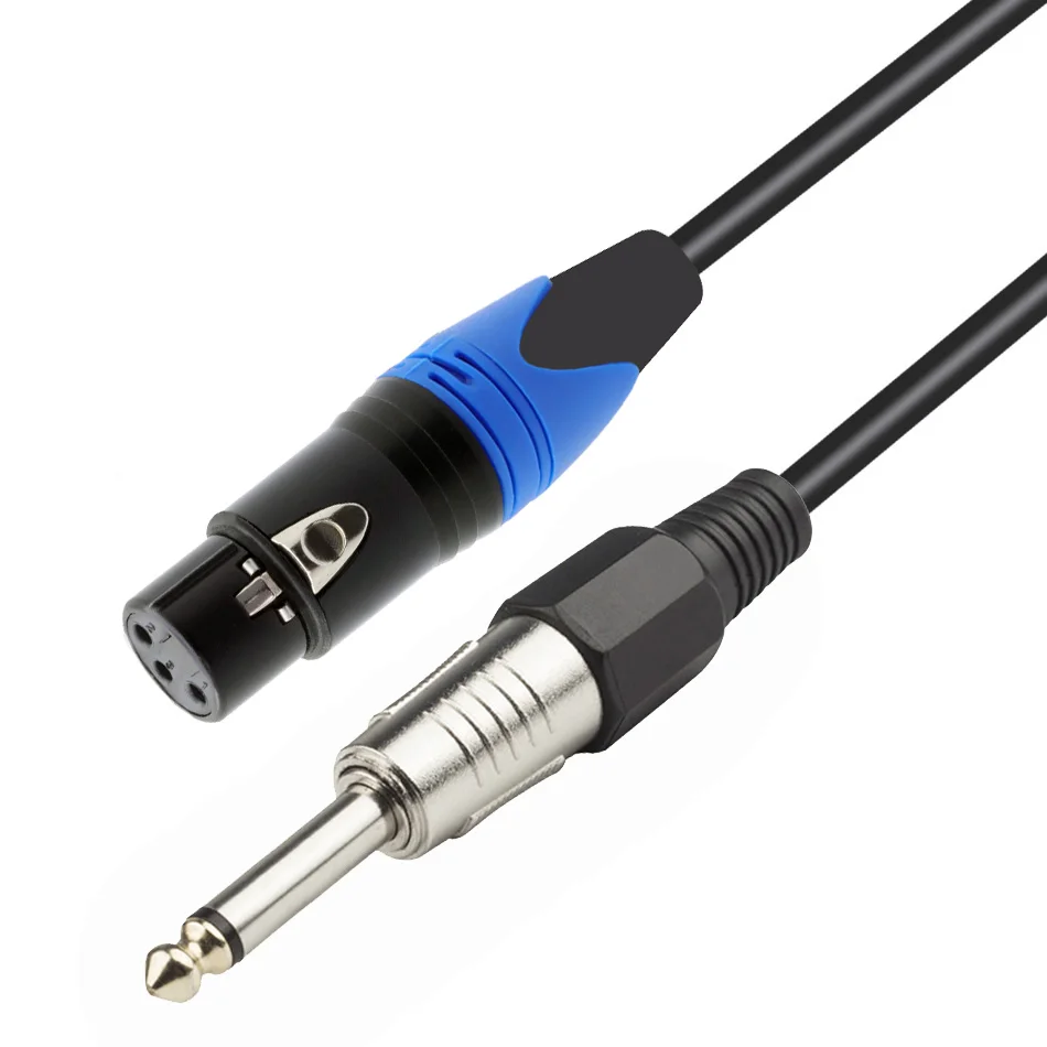 Для детей от 1 года до 5 лет метров 3 Pin XLR для женщин 1/" 6,35 мм моно-штекер аудио микрофон адаптер с кабелем