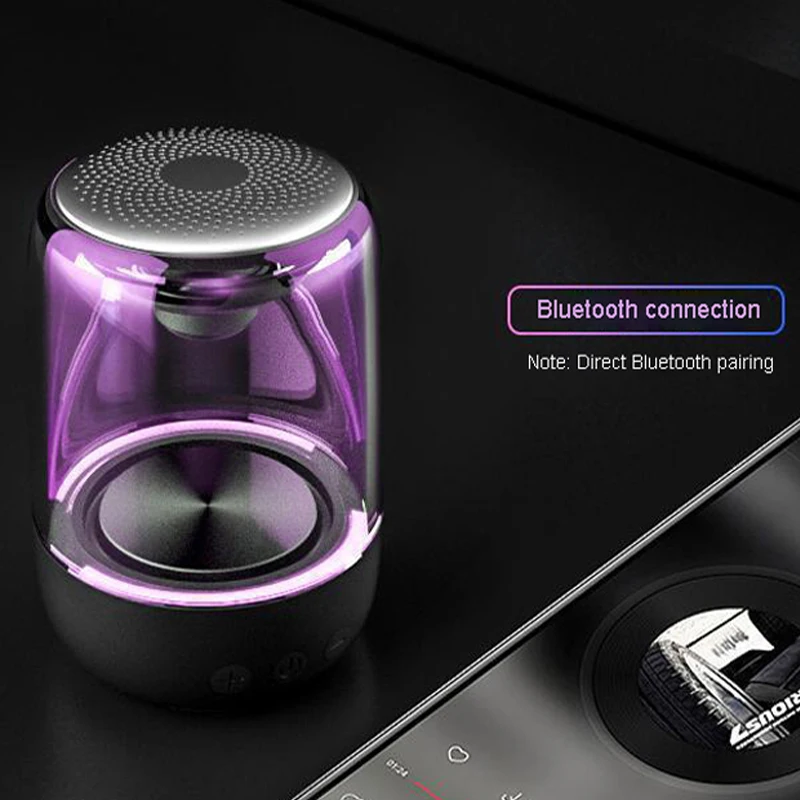

High Power Bluetooth Speakers Mini Speaker Wireless Stereo HIFI Soundbox with LED Light Microphone for Smartphone PC
