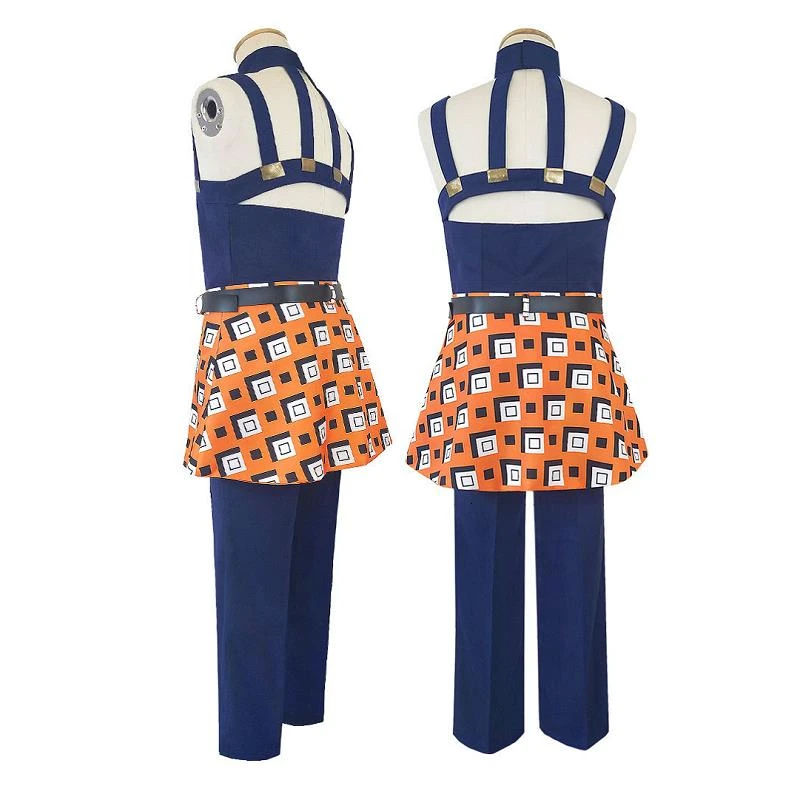 Аниме JOJO JoJo's Необычные Приключения Ghirga Narancia Косплей Костюм Хэллоуин униформа наряд унисекс полный набор для женщин