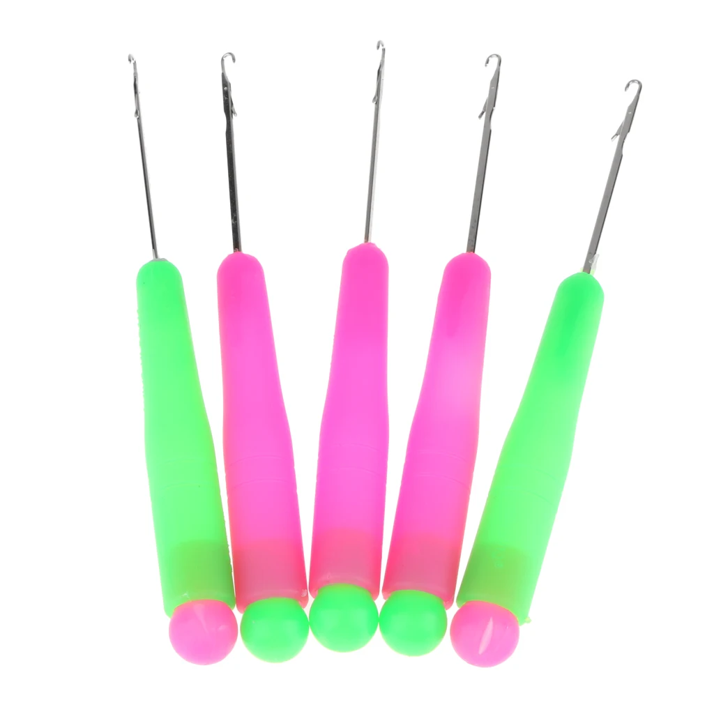 5Pcs Crochet Latch Hook Weaving Needle for Wig Micro Braids Hair Extension 5Pcs Crochet Latch Hook Weaving Needle for Wig Micro Braids Hair Extension