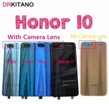 Funda trasera para Huawei Honor 10, cristal de batería, Panel de puerta trasera, carcasa con lente de cámara