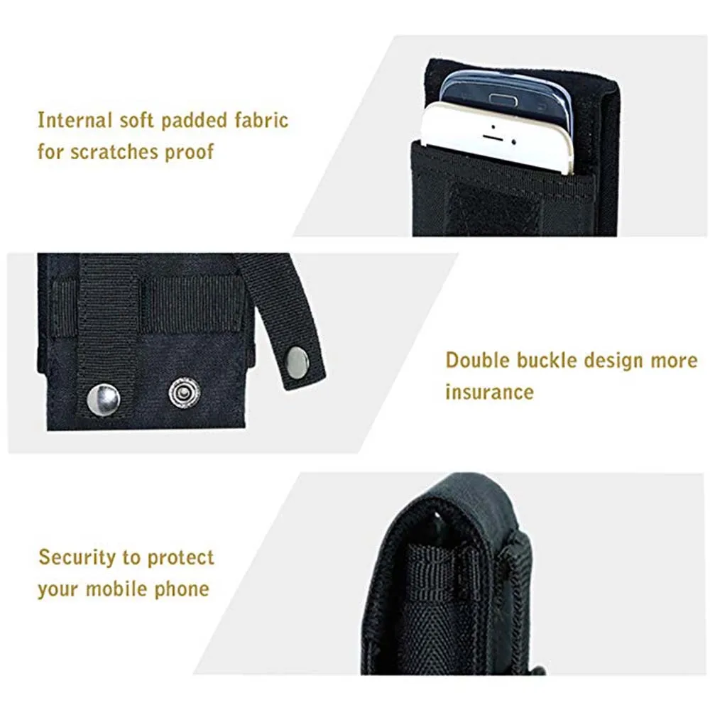 Molle Phone Pouch Tactical Molle Pack Utility Accessory Pouch 1000D Nylon Belt Waist Camping Hunting Hiking EDC