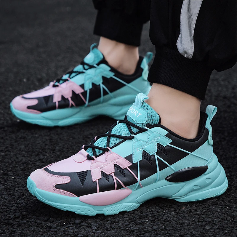 

Four seasons high quality men's sports shoes casual shoes personality breathable lightweight running shoes travel men's shoes