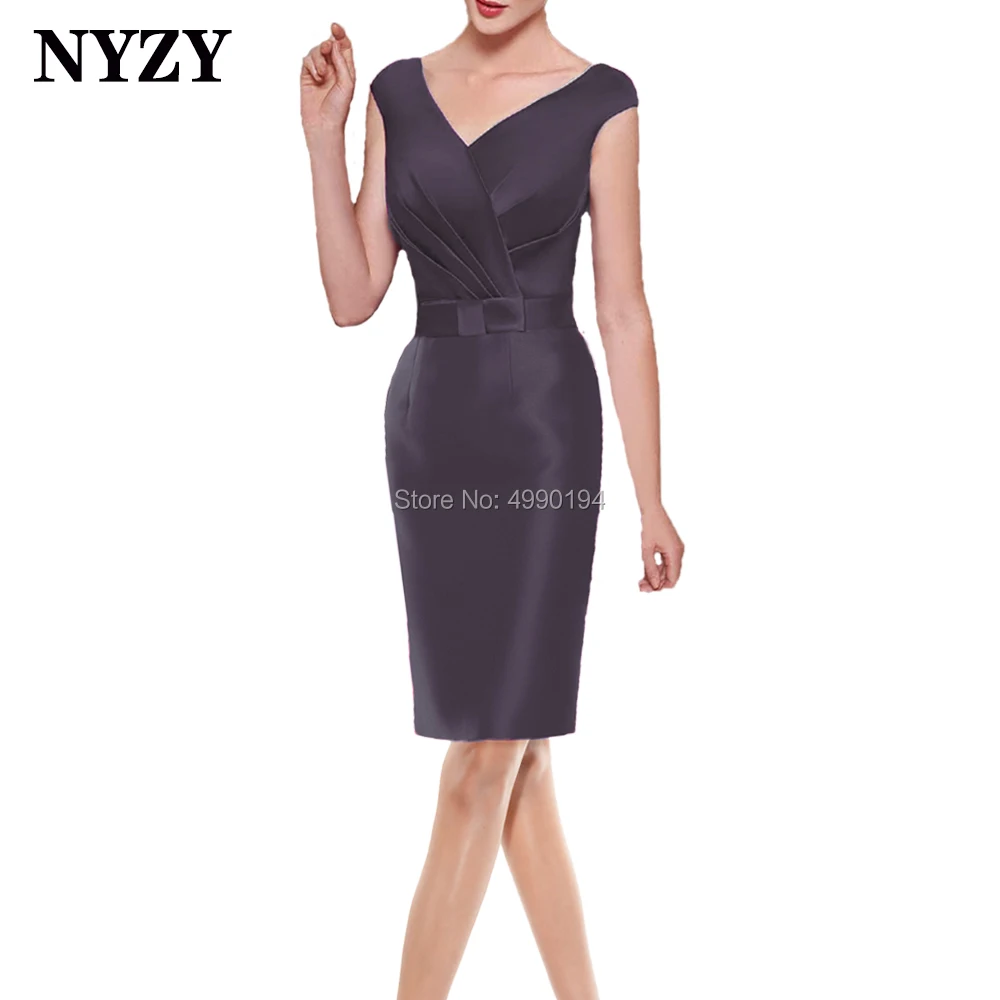 Cocktail Dresses NYZY M282 Sleeveless Fuchsia Satin Dress Party Prom Evening Homecoming