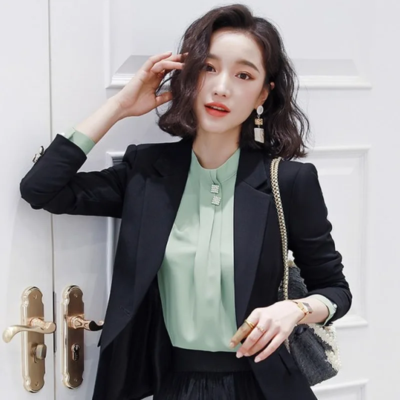 

new women's clothing Solid color skirt for women jacket skirt suit office business ladies suits blazer set women suits