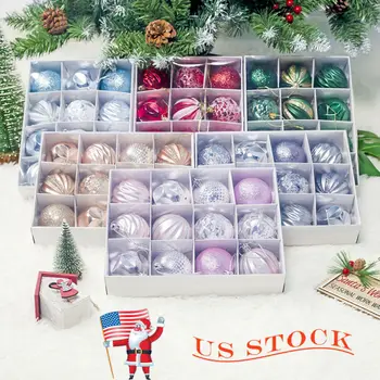 

12pcs/lot 60mm Christmas Tree Decor Ball Baubles Xmas Party Hanging Ball Ornament Decoration Xmas Hanging Home Christmas Decor