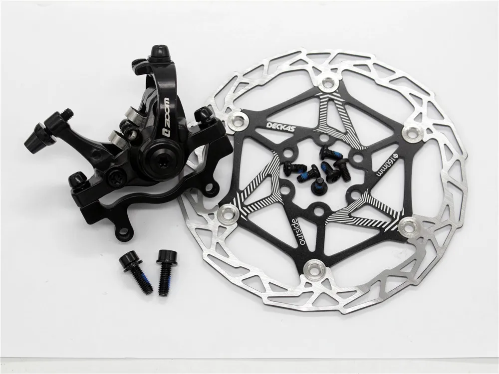 Rear and DECKASBK Zoom DB-680 MTB велосипедный тормоз HB680 велосипедные тормоза суппорт с роторами части велосипеда гидравлический поршень двухсторонний тормоз - Цвет: Rear and DECKASBK
