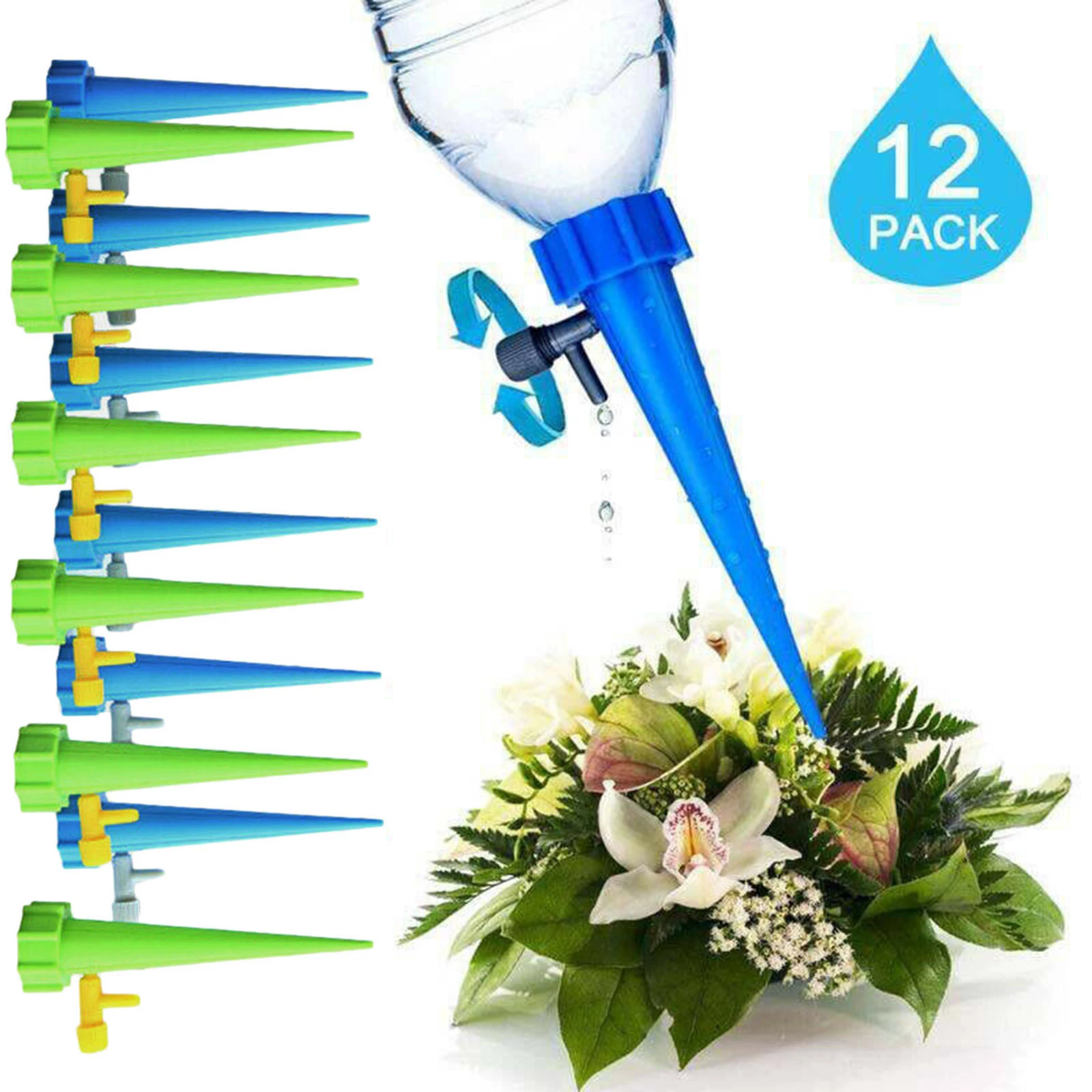 Adjustable Automatic Watering Spikes, Indoor And Outdoor Plastic Bottle
