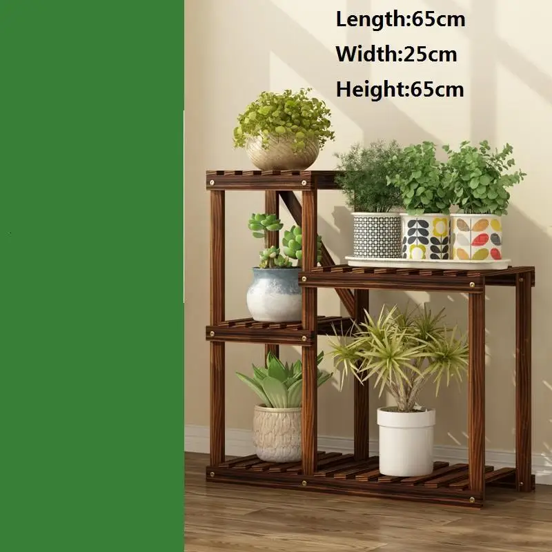 Balkon Saksi Standi Wood Etagere Plante Rak Bunga Plantenrekken For