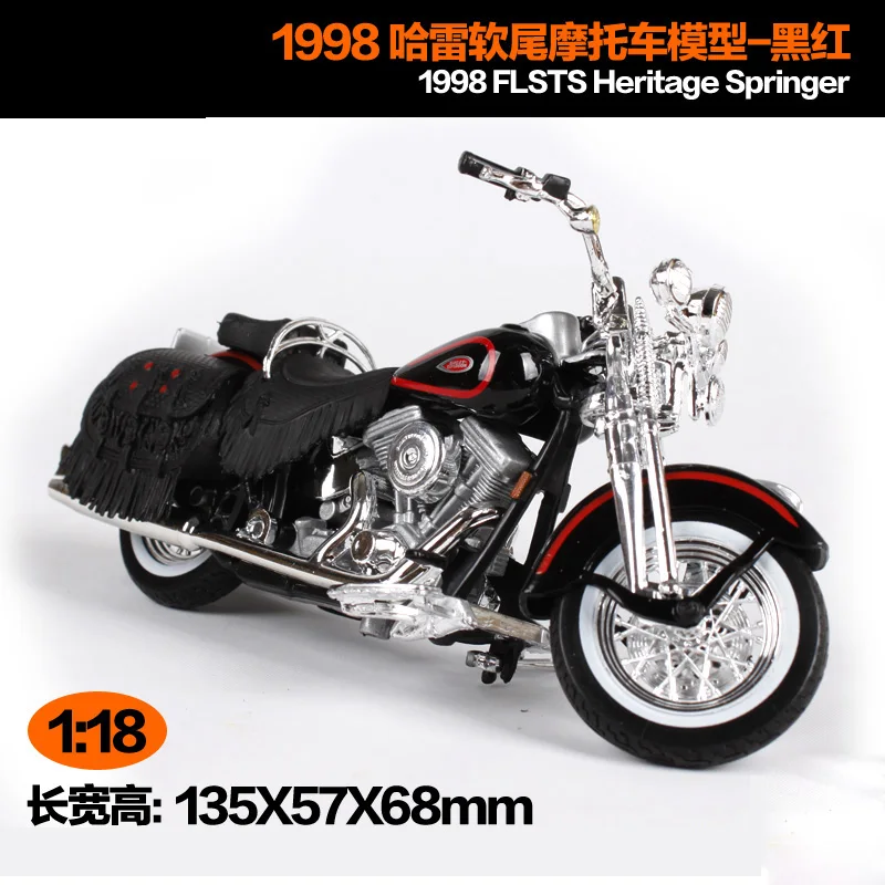 Maisto 1:18 Harley Davidson 1998 FLSTS Heritage весенний мотоцикл металлическая модель игрушки для детей подарок на день рождения Коллекция игрушек