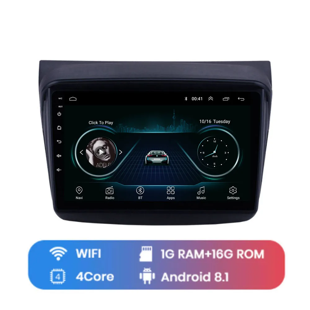 4G LTE Android 8,1 для MITSUBISHI PAJERO Sport/L200/2006+ Triton/2008 Мультимедиа стерео автомобильный dvd-плеер навигация gps радио - Цвет: WIFI (1G 16G)