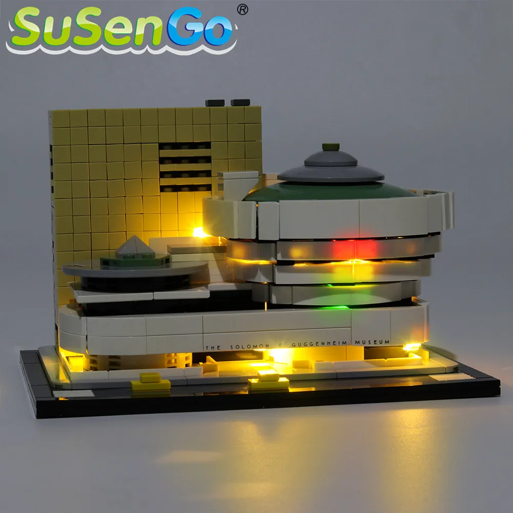 SuSenGo светодиодный световой набор для architecture Solomon R. Guggenheim музейное освещение набор совместим с 21035 (модель в комплект не входит)
