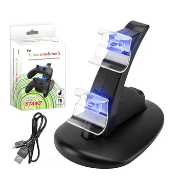 

LED USB Dual Controller Charger Dock Station For Xbox One Wireless Game Controller Fast Dual Charging Stand For Xbox One Gamepad