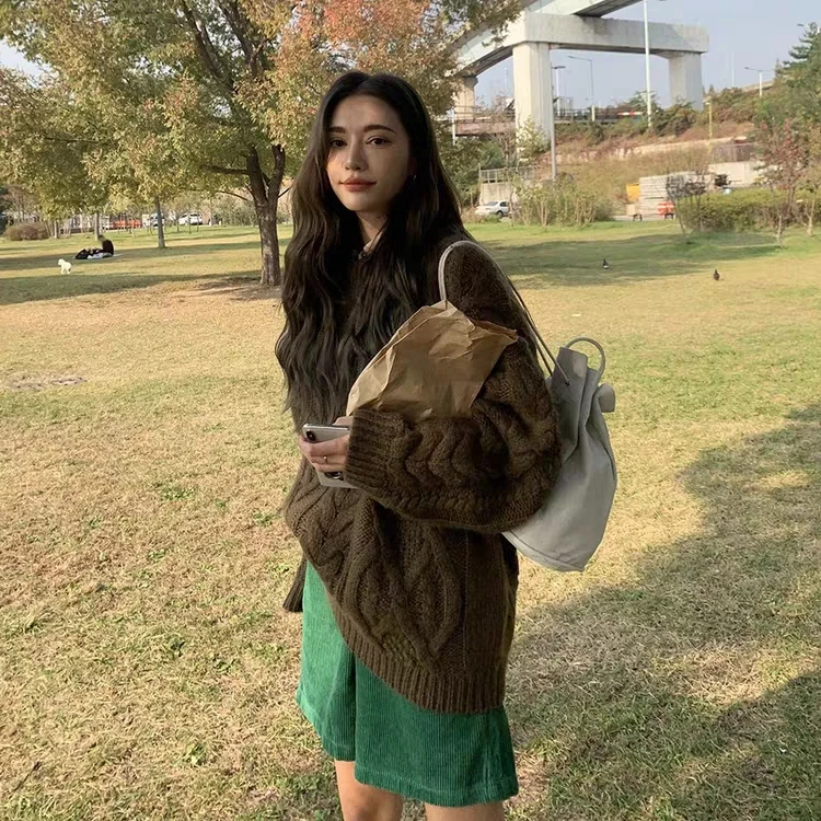 Flectit Bermuda Shorts Women High Waist Wide Leg Oversized Shorts Corduroy Student Girl Casual Outfits 2
