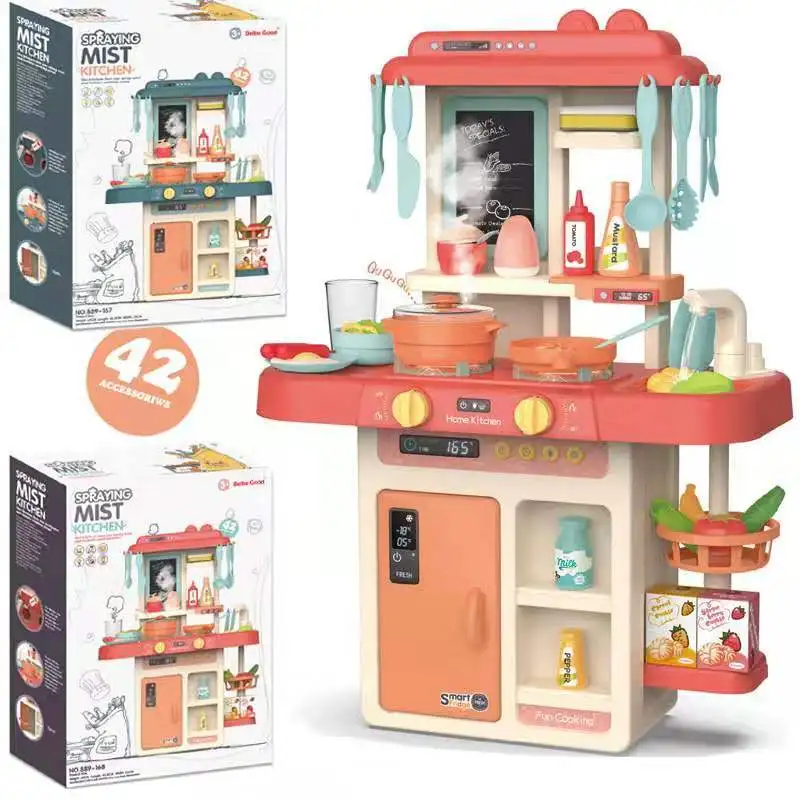 17 pink box 63cm 77 см музыкальная детская кухня ролевые игры кухонные игрушки двухсторонняя вытяжка для воды детские игрушки имитация ролевые игры кухня - Цвет: 17 pink box 63cm