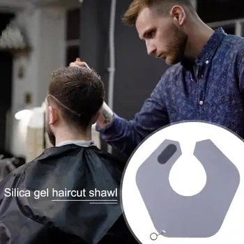 

Haircut Cape Soft Silicone Cutting Collar Neck Shield Magnetic Barber Cape Conventional Thickness with Large Elasticity