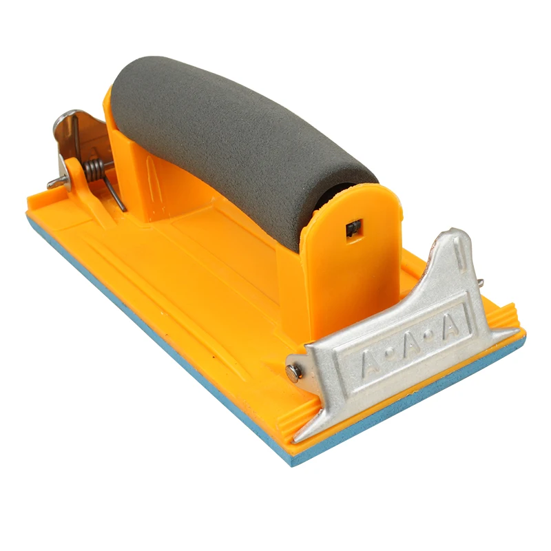 Sandpaper Holder Tool with 2-sheet Sandpaper 9 x 11-Inch Hand Sander with Soft Handle for Wood and