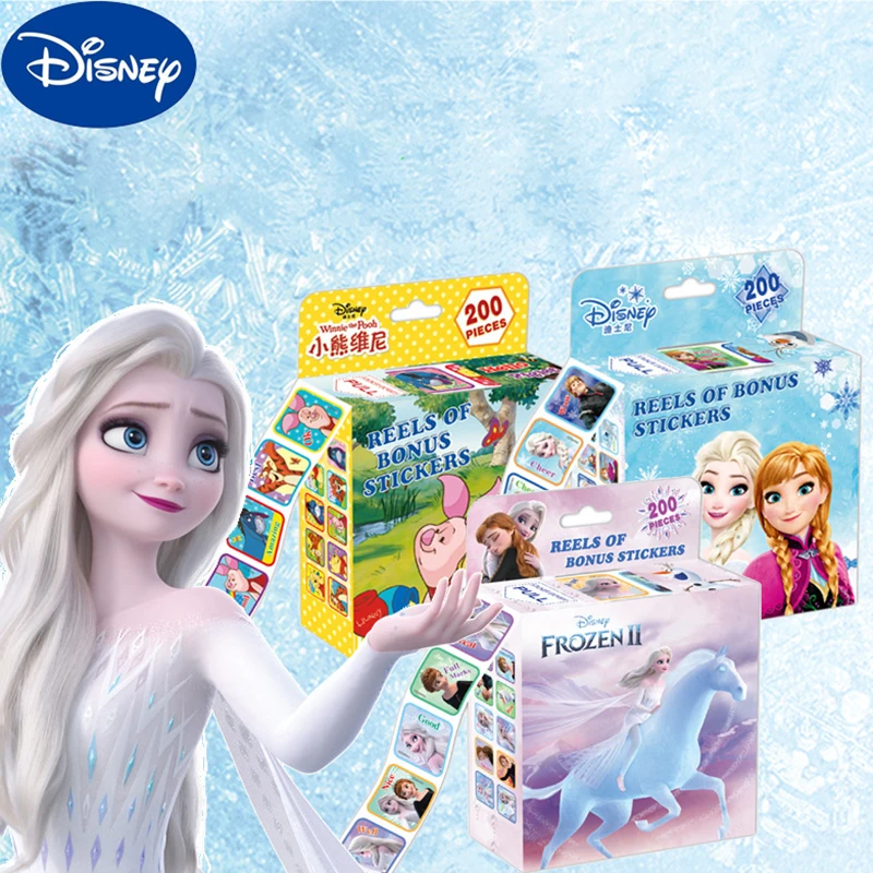 200 шт./компл. модные стикеры Disney Мультяшные наклейки-прокрутки аниме-фигурки