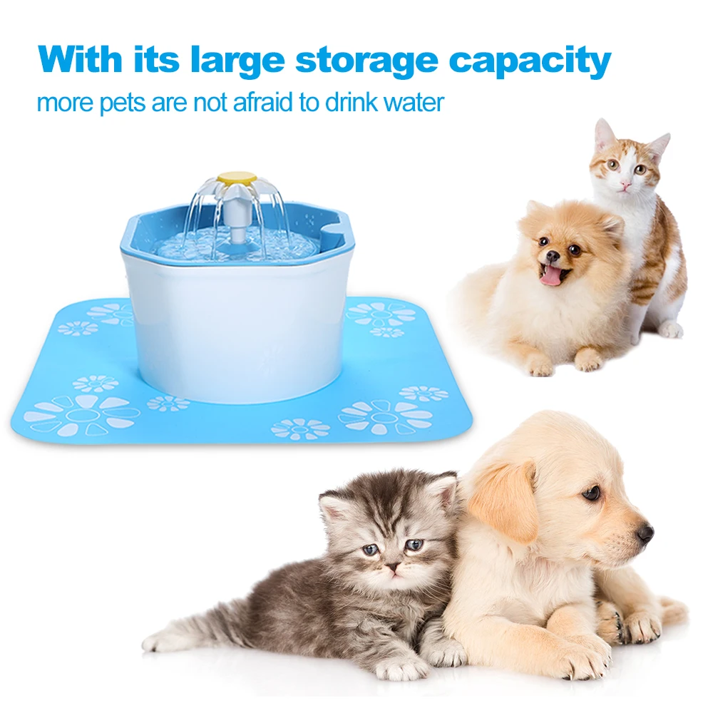 DADYPET автоматический фонтан для воды в виде кошки 1.6L Электрический фонтан для воды для собак поилка для домашних животных с подушечкой для питья домашних животных