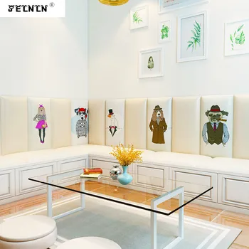 

Nordic modern minimalist bedroom headboard crash wall sticker soft pack dormitory tatami wall mat background 3D wall sticker