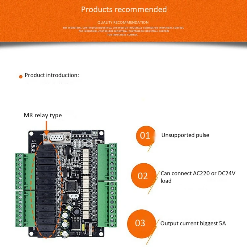FX1N -30MR PLC Industrial Control Board 16 Input 14 Output with RS485 Communication Port Tools