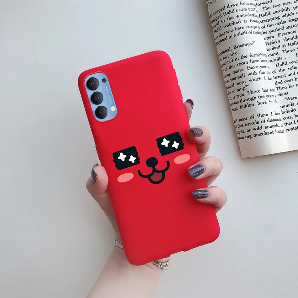 oppo cover For Oppo Reno4 Case Reno 4 Pro Soft Silicone Cute Heart Couple Phone Back Cover For Oppo Reno 4 Reno4 Pro 5G Cases Fundas Capa phone cover oppo Cases For OPPO